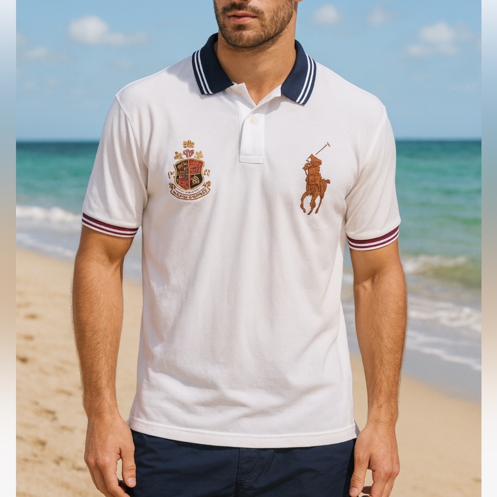 Men's 2X XXL Ralph Lauren White Polo Shirt